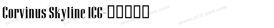Corvinus Skyline ICG字体转换